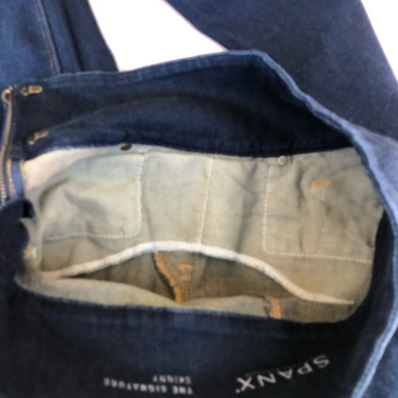 SPANX The Signature Side Zip High Waist Dark Wash Skinny Slimming Jeans 27 - Picture 11 of 16